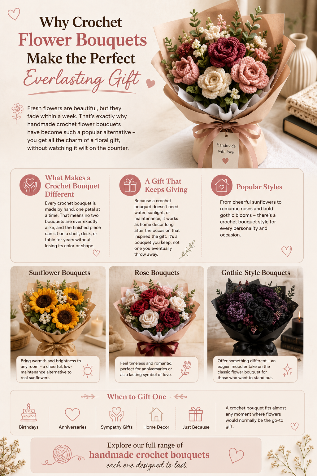 Why Crochet Flower Bouquets Make the Perfect Everlasting Gift