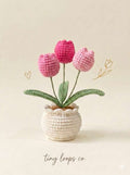 Crochet Tulip Plant | Handmade Potted Tulips